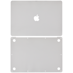 2 in 1 (Top and Bottom) Skin For MacBook Air 13" A1932 (2018-2019) / A2179 (2020) (Silver)