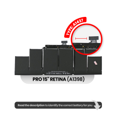 Battery (A1417) For MacBook Pro 15" A1398 (2012-2013)