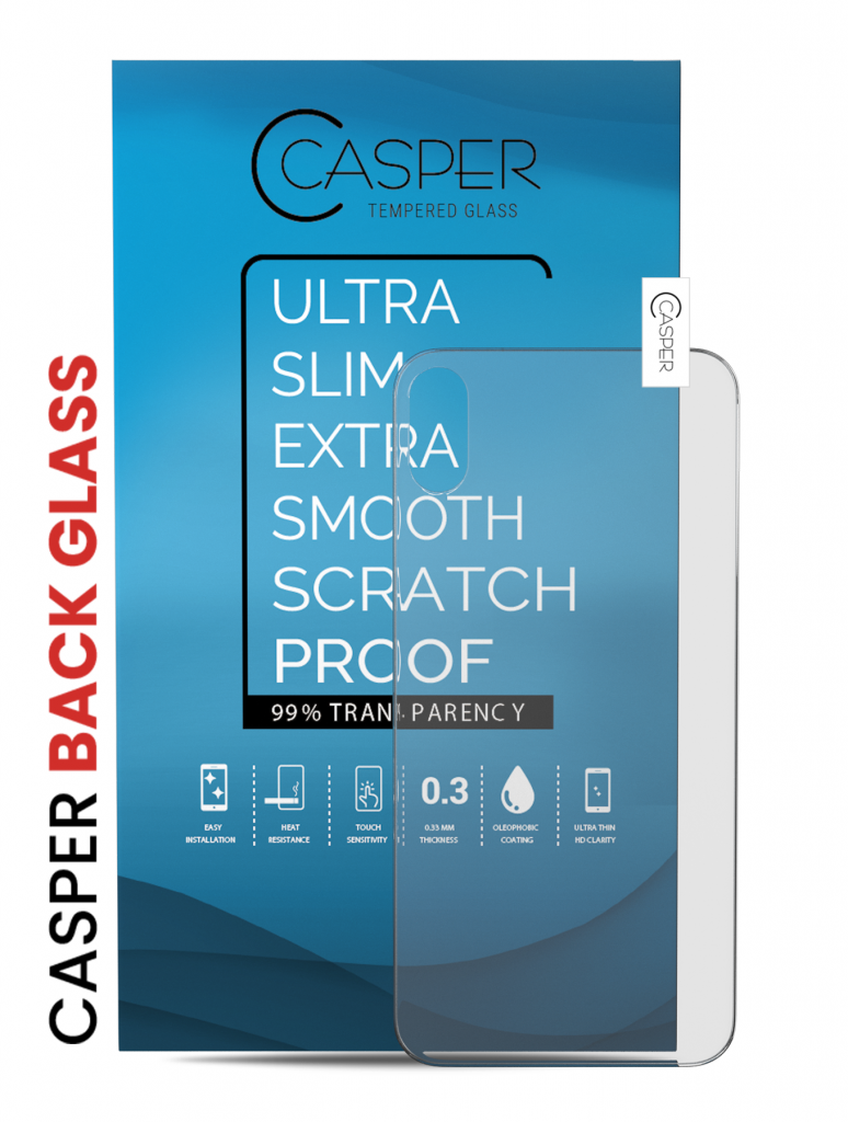 Casper Tempered Glass (Back Glass) For iPhone X / XS (10 Pack) (Matte)