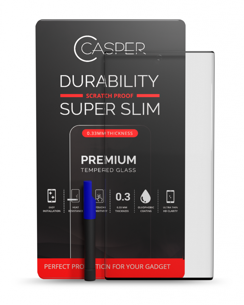 Casper UV Tempered Glass With Glue For Samsung Galaxy S22 Ultra (Case Friendly) (Retail Pack)