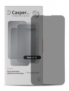 Casper Pro Tempered Glass For iPhone 13 / 13 Pro / 14 / 16e / 17e (10 Pack) (Privacy)