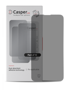 Casper Pro Tempered Glass For iPhone 15 Plus / 16 Plus (10 Pack) (Privacy)