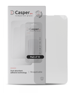 Casper Pro Tempered Glass For iPhone 15 Plus / 16 Plus (10 Pack) (Clear)