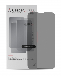 Casper Pro Tempered Glass For iPhone 15 / 16 (10 Pack) (Privacy)