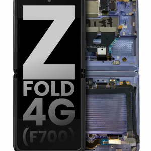 Inner OLED Assembly With Frame For Samsung Galaxy Z Flip 4G (F700) (Used OEM Pull: Grade A) (Mirror Black)
