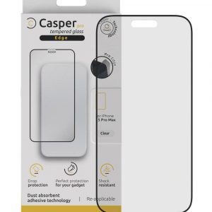 Casper Pro Edge Tempered Glass For iPhone 15 Pro Max (Retail Pack) (Clear)