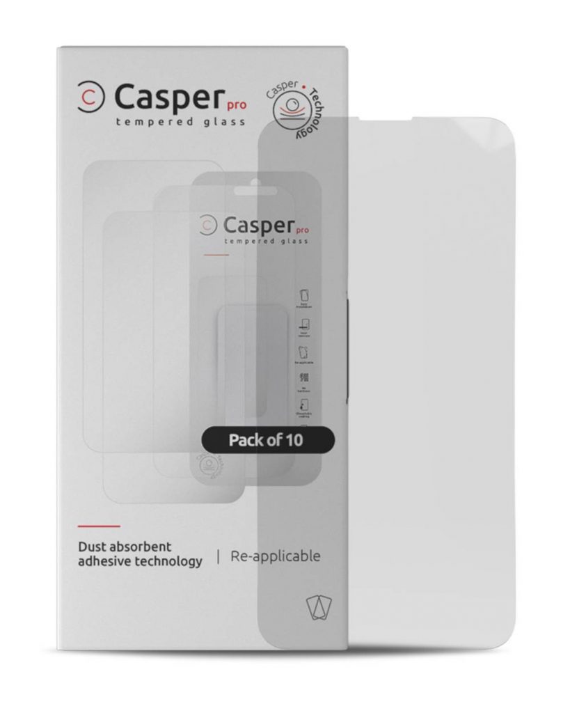 Casper Pro Tempered Glass For iPhone 15 Pro Max (10 Pack) (Clear)