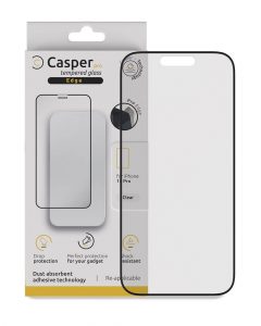 Casper Pro Edge Tempered Glass For iPhone 15 Pro (Retail Pack) (Clear)