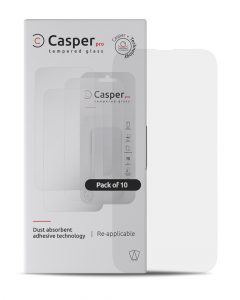 Casper Pro Tempered Glass For iPhone 15 Pro (10 Pack) (Clear)