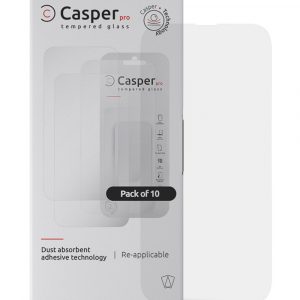 Casper Pro Tempered Glass For iPhone 15 Pro (10 Pack) (Clear)