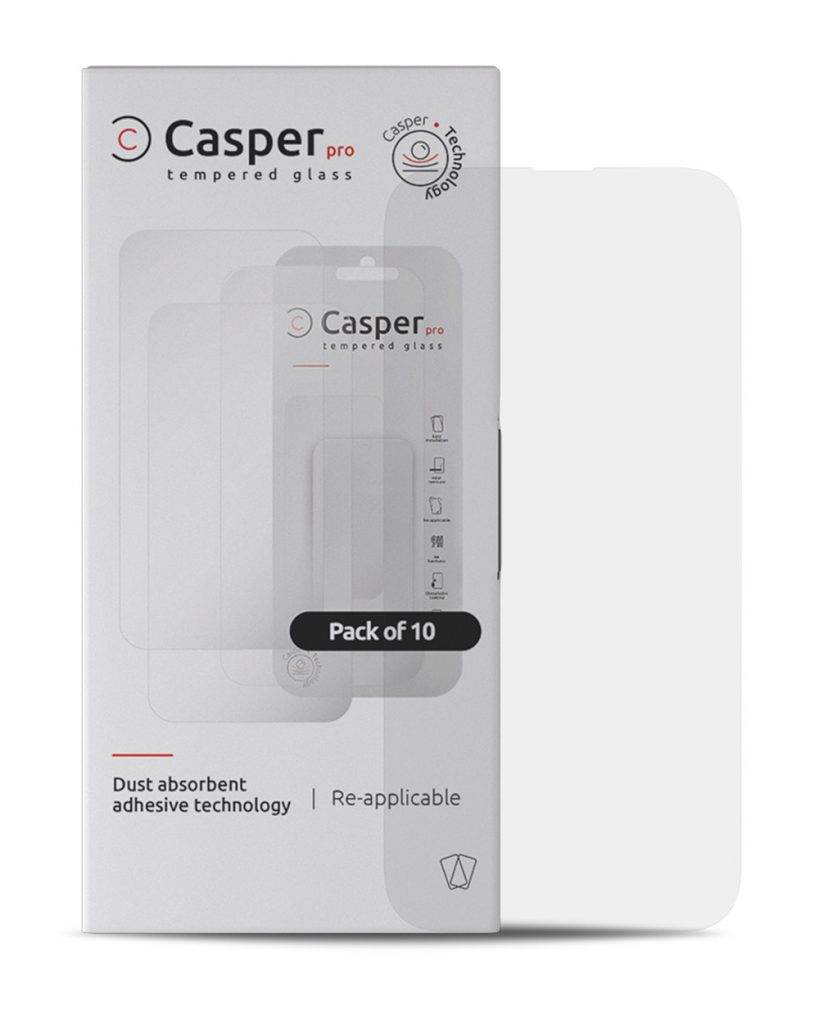 Casper Pro Tempered Glass For iPhone 15 Pro (10 Pack) (Clear)