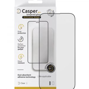 Casper Pro Silicone Tempered Glass For iPhone 15 Pro (Retail Pack) (Clear)