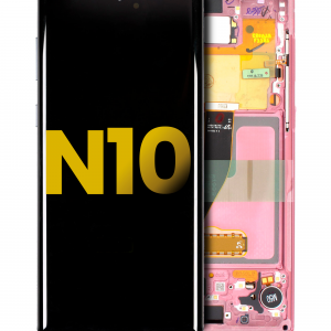 OLED Assembly With Frame For Samsung Galaxy Note 10 (Refurbished) (Aura Pink)