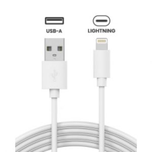 Apple USB-A to Lightning Cable (1m, 3ft) (Bulk, Used OEM Pull: Grade A)