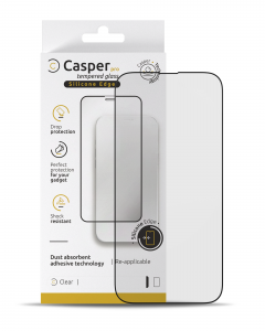 Casper Pro Silicone Tempered Glass For iPhone 14 Pro (Retail Pack) (Clear)