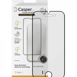 Casper Pro Silicone Tempered Glass For iPhone 6 / 6S / 7 / 8 (Retail Pack) (Clear)