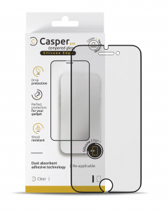Casper Pro Silicone Tempered Glass For iPhone 6 Plus / 6S Plus / 7 Plus / 8 Plus (Retail Pack) (Clear)