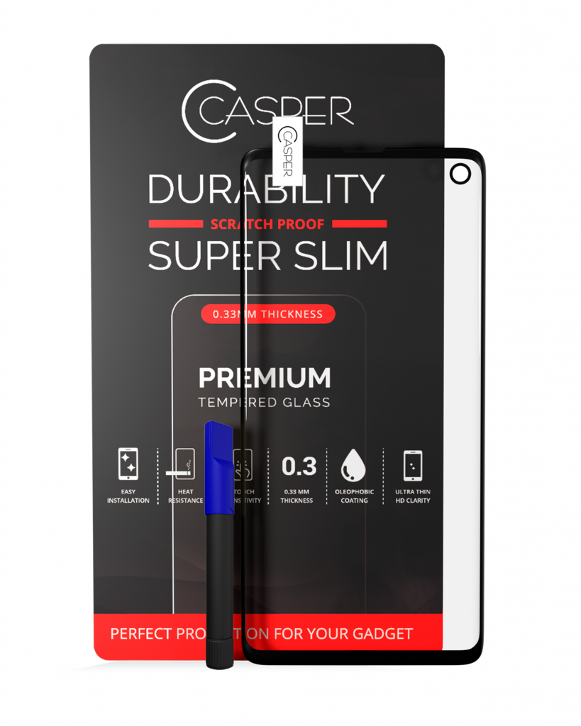 Casper UV Tempered Glass With Glue For Samsung Galaxy S10 (Case Friendly) (Retail Pack)