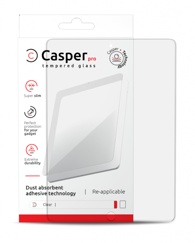 Casper Pro Tempered Glass For iPad Mini 4 / Mini 5 (Retail Pack) (Clear)