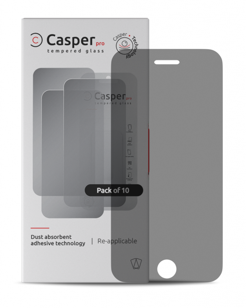 Casper Pro Tempered Glass For iPhone 6 / 6S / 7 / 8 / SE (2020) / SE (2022) (Retail Pack) (Privacy)
