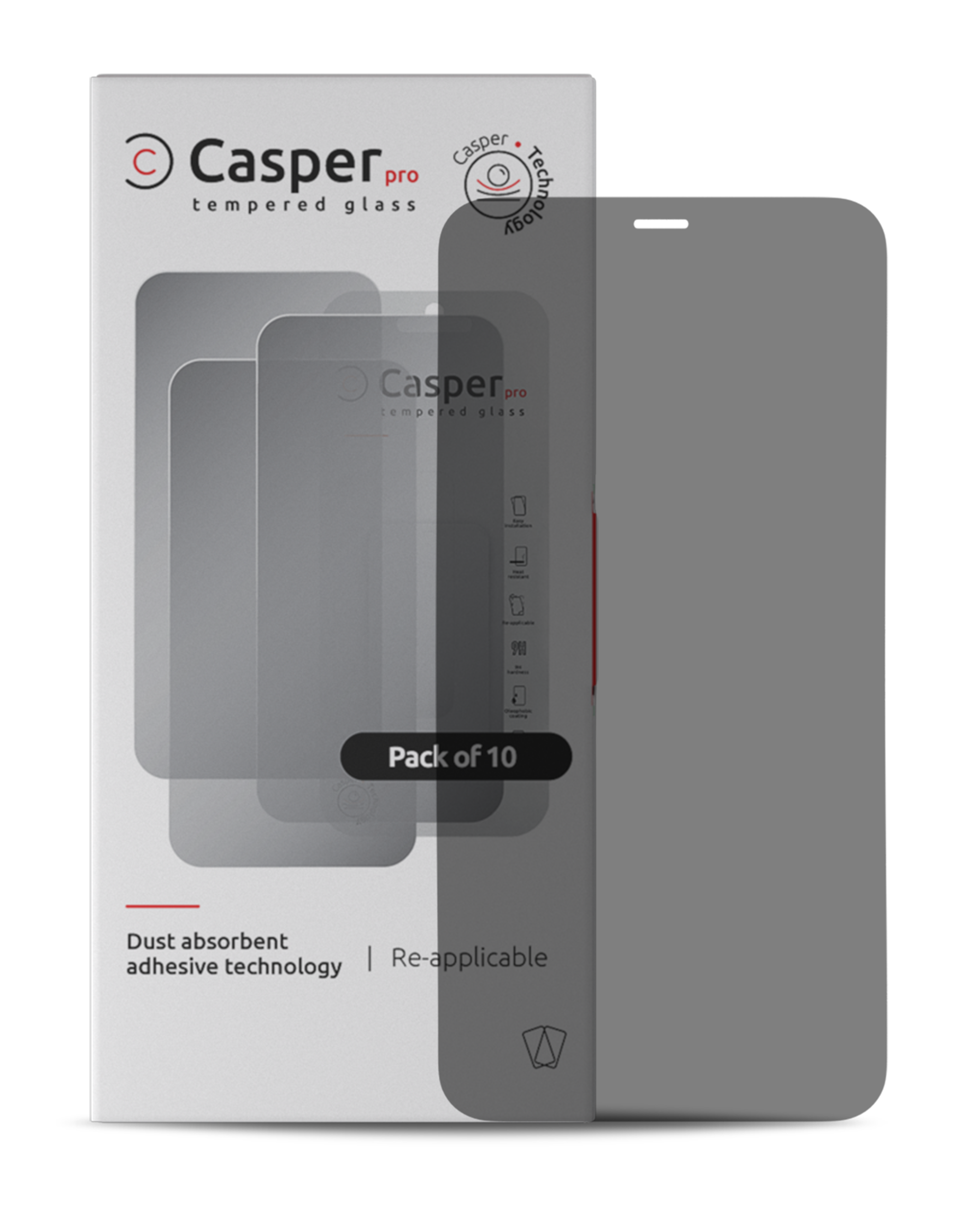 Casper Pro Tempered Glass For iPhone 12 Mini (10 Pack) (Privacy)