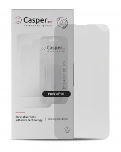 Casper Pro Tempered Glass For iPhone 13 / 13 Pro / 14 / 16e / 17e (10 Pack) (Clear)