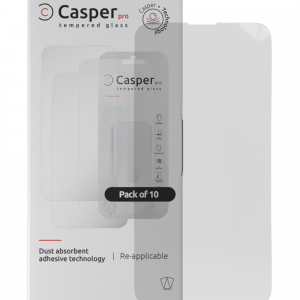 Casper Pro Tempered Glass For iPhone 13 / 13 Pro / 14 / 16e / 17e (10 Pack) (Clear)