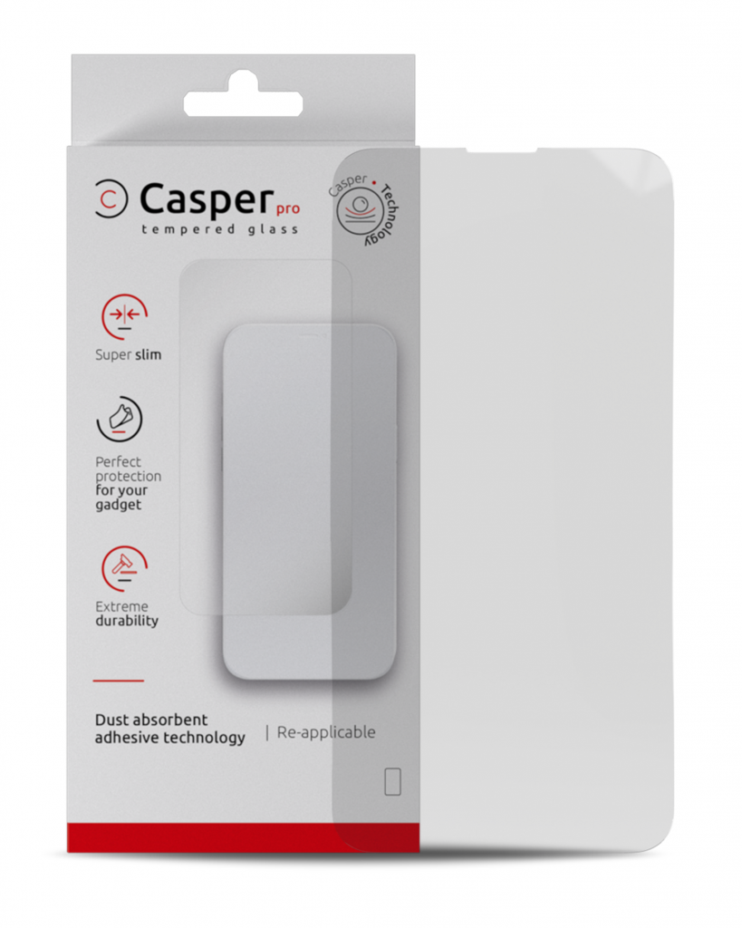 Casper Pro Tempered Glass For iPhone 13 Mini (Retail Pack) (Clear)