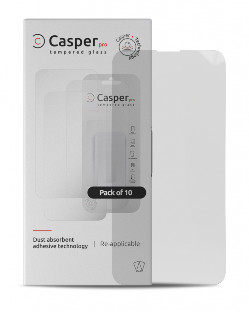 Casper Pro Tempered Glass For iPhone 13 Mini (10 Pack) (Clear)