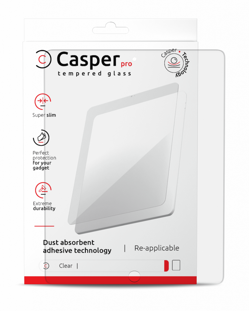 Casper Pro Tempered Glass For iPad Mini 1 / iPad Mini 2 / iPad Mini 3 (Retail Pack) (Clear)
