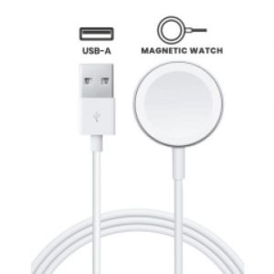 USB-A Magnetic Watch Charging Cable For All Watch Series (1 m / 3.3 ft) (OEM Grade A) (Bulk Packaging)