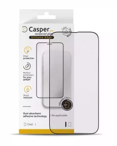 Casper Pro Silicone Tempered Glass For iPhone 16 Pro Max / 17 Pro Max (Retail Pack) (Clear)