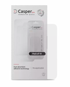 Casper Pro Tempered Glass For iPhone 16 Pro Max / 17 Pro Max / 18 Pro Max (10 Pack) (Clear)