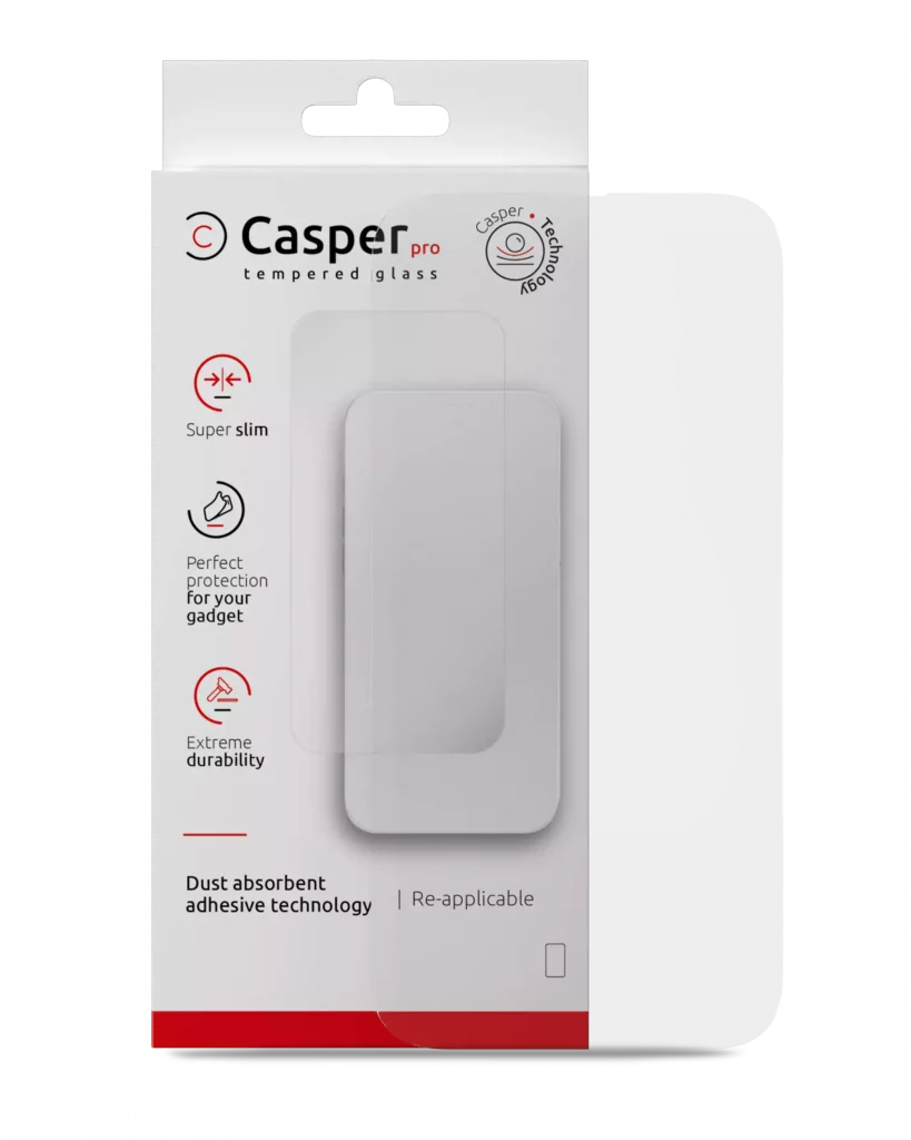 Casper Pro Tempered Glass For iPhone 16 Pro Max / 17 Pro Max / 18 Pro Max (Retail Pack) (Clear)