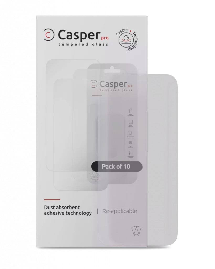 Casper Pro Tempered Glass For iPhone 16 Pro / 17 / 17 Pro (10 Pack) (Matte)