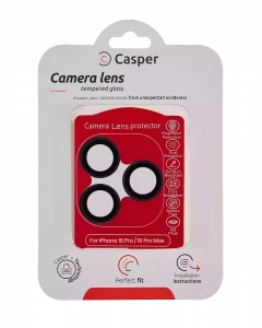 Casper Camera Lens Protector For iPhone 16 Pro / 16 Pro Max (Black) (Clear)