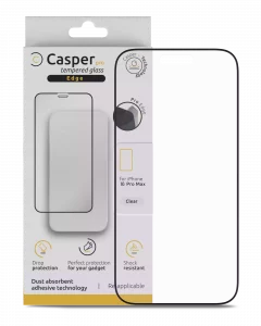 Casper Pro Edge Tempered Glass For iPhone 16 Pro Max / 17 Pro Max / 18 Pro Max (Retail Pack) (Clear)