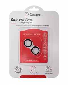 Casper Camera Lens Protector For iPhone 15 / 15 Plus (Black) (Clear)