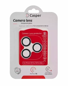 Casper Camera Lens Protector For iPhone 16 Pro / 16 Pro Max (White Titanium) (Clear)