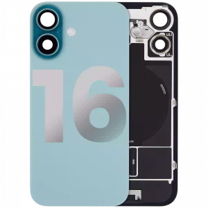 Back Glass w/ MagSafe Magnet & NFC & Flashlight Flex For iPhone 16 (Used OEM Pull: Grade A) (Teal)