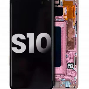 OLED Assembly With Frame For Samsung Galaxy S10 (Used OEM Pull: Grade A) (Flamingo Pink)