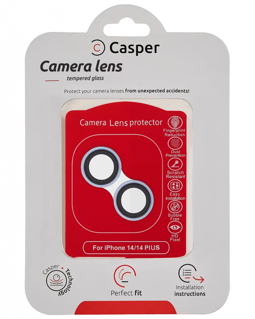 Casper Camera Lens Protector For iPhone 14 / 14 Plus (Blue) (Clear)