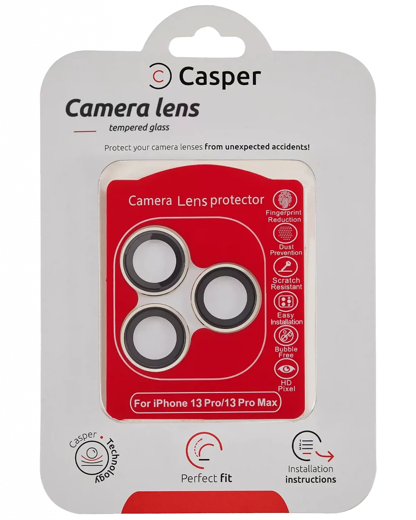 Casper Camera Lens Protector For iPhone 13 Pro / 13 Pro Max (Gold) (Clear)