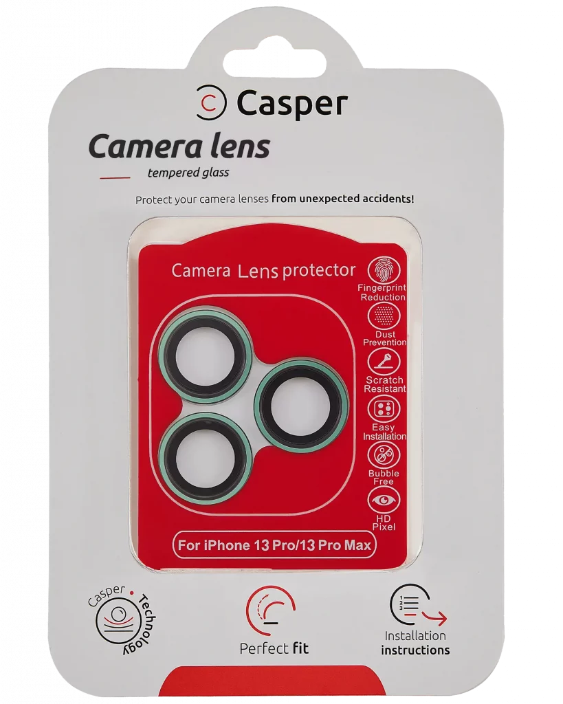 Casper Camera Lens Protector For iPhone 13 Pro / 13 Pro Max (Alpine Green) (Clear)