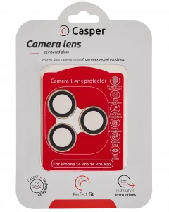 Casper Camera Lens Protector For iPhone 14 Pro / 14 Pro Max (Gold) (Clear)