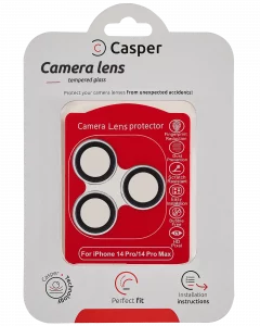 Casper Camera Lens Protector For iPhone 14 Pro / 14 Pro Max (Silver) (Clear)