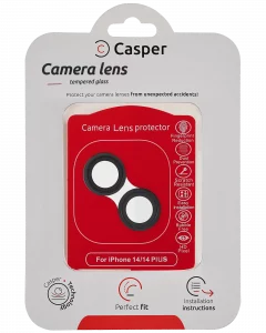 Casper Camera Lens Protector For iPhone 14 / 14 Plus (Black) (Clear)