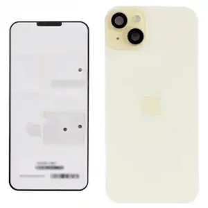 Back Glass w/ MagSafe Magnet & NFC & Flashlight Flex For IPhone 15 Plus (Genuine OEM) (Yellow)