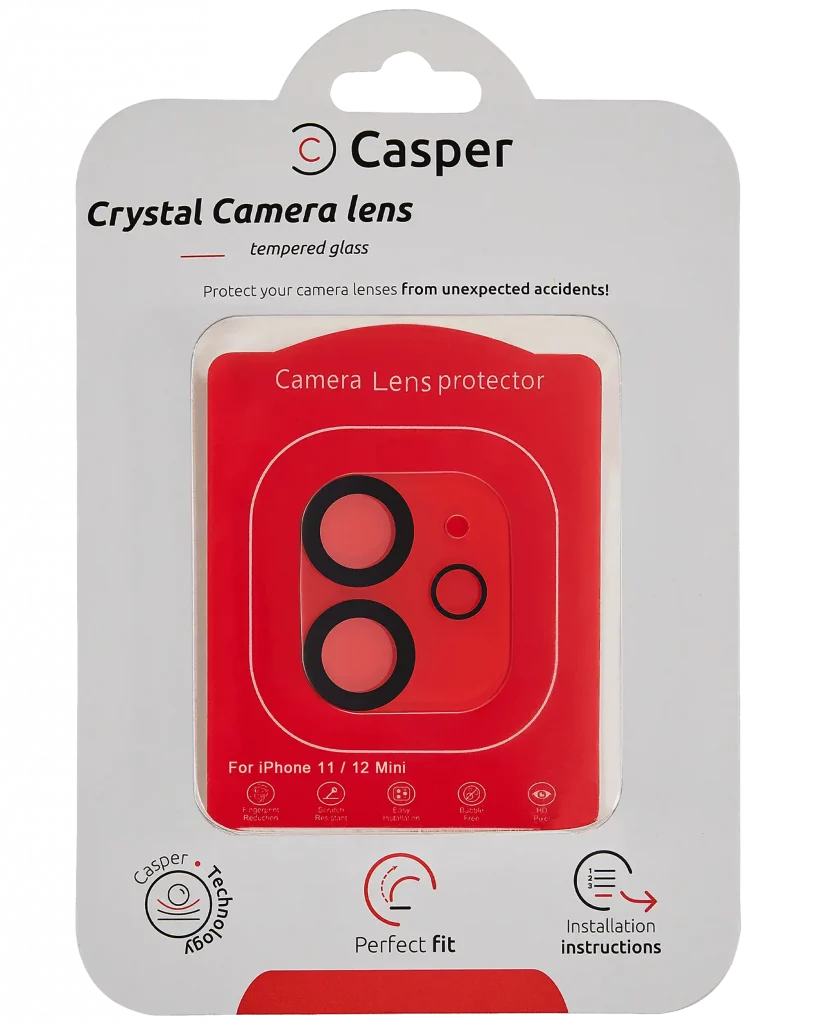 Casper Camera Lens Protector For iPhone 11 / 12 Mini (Crystal Full Cover)