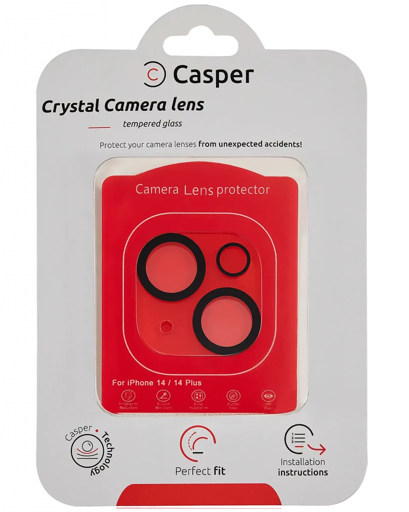 Casper Camera Lens Protector For iPhone 14 / 14 Plus (Crystal Full Cover)